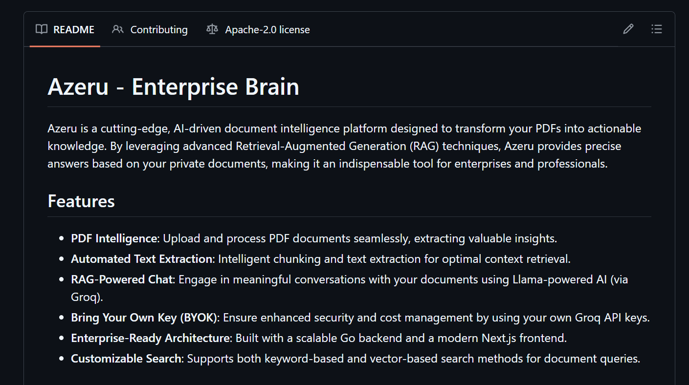 Azeru - Enterprise Brain